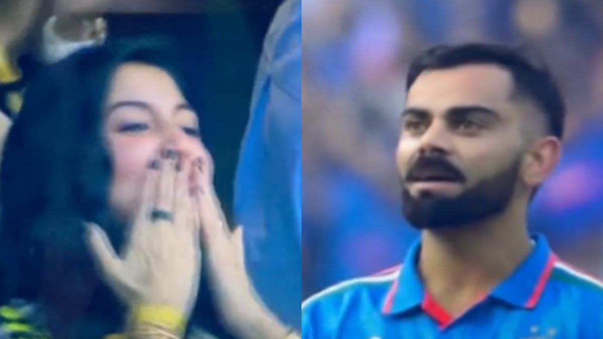 Flying Kiss For Virat Kohli From Wife Anushka Sharma On His Record Breaking Th Odi Hundred